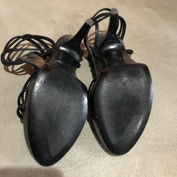 Black Guess Strappy Sandals/Heels - Picture 3 of 9